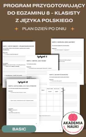 program przygotowujĄcy do egzaminu 8 klasisty z jĘzyka polskiego basic