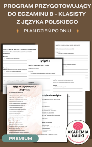 program przygotowujĄcy do egzaminu 8 klasisty z jĘzyka polskiego premium