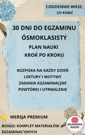 30 dni do egzaminu Ósmoklasisty | jĘzyk polski + bonus